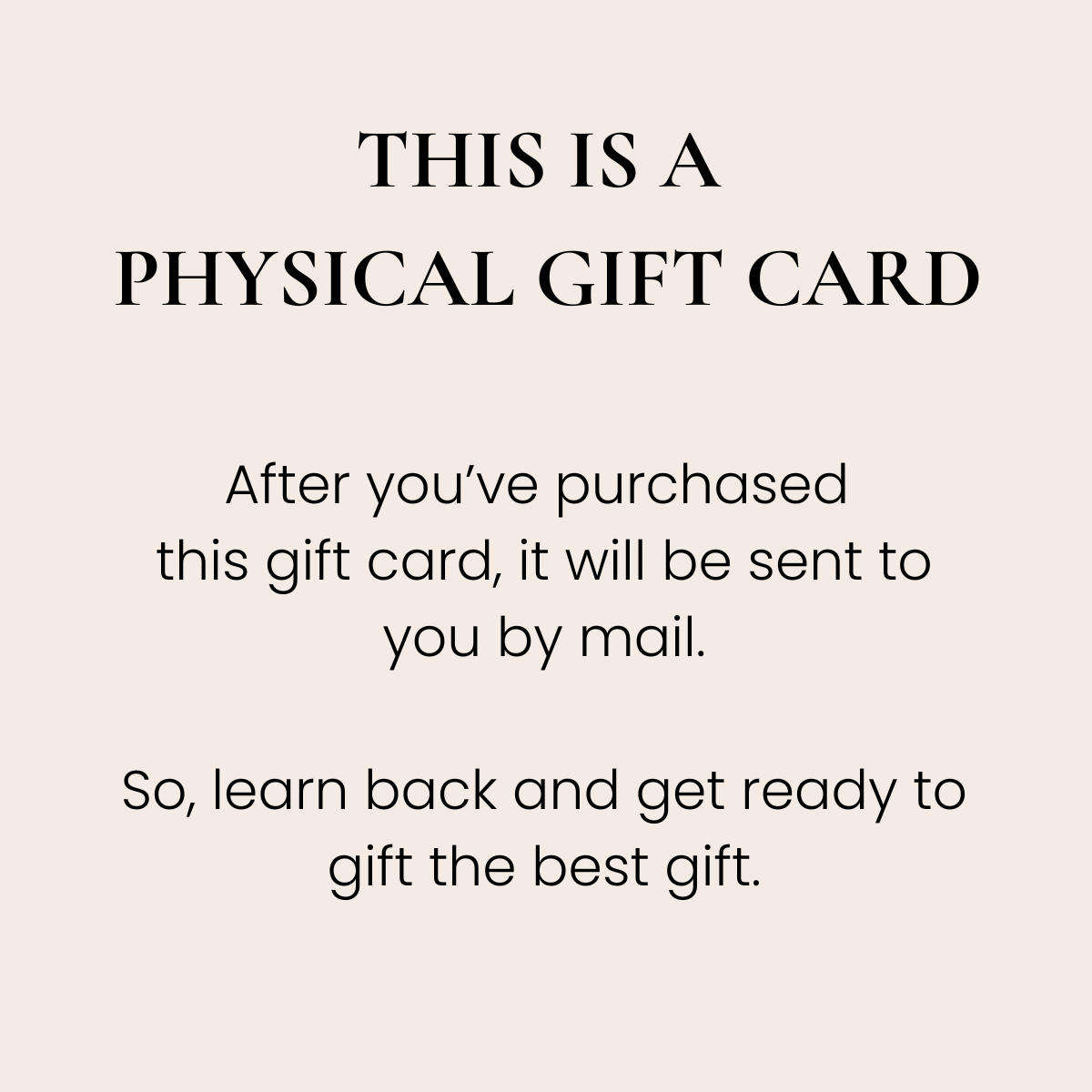 25 euro - Cacao Ceremony Gift Card (Physical Card)