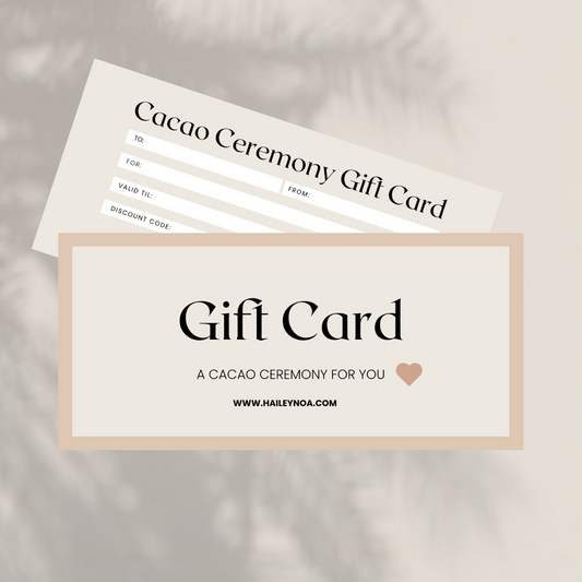 Cacao Ceremony Gift Card (Digital Card)